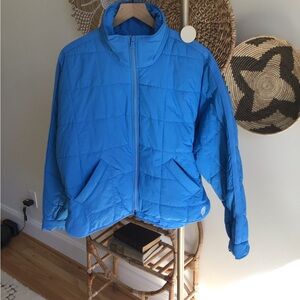 Free People Pippa Packable Puffer Jacket Blue Size Small